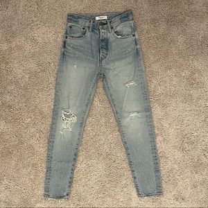 Moussy Light Blue Distressed Denim | 23